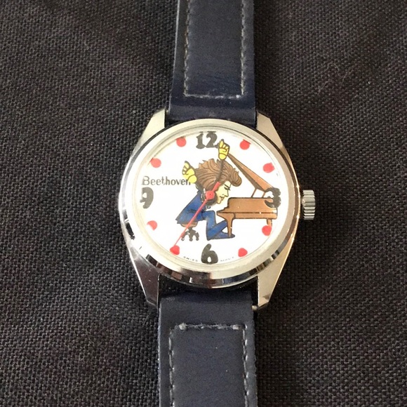 Vintage Beethoven mechanical windup watch. Works! - Picture 1 of 7